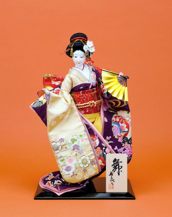 寿喜代作 日本人形 舞扇（正絹）