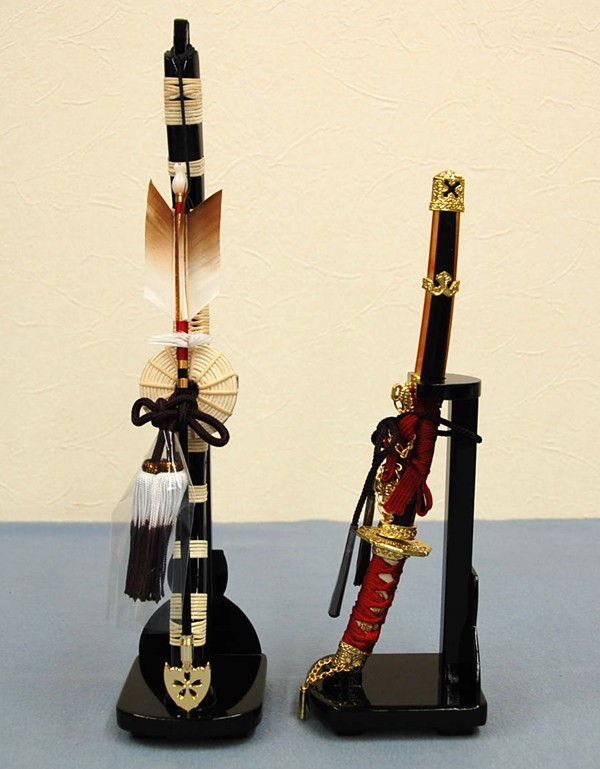 雄山作 甲子の雅 20号セット 兜飾 弓太刀