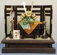 好隆作 13号緑長鍬形 兜飾