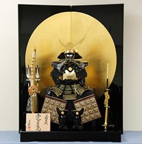 雄山作 10号金獅子 鎧飾