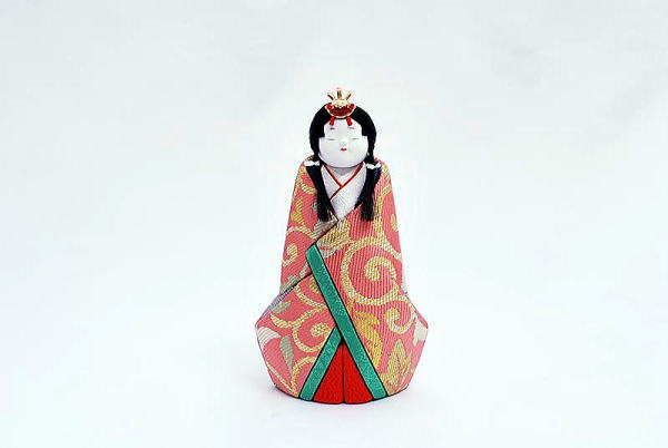 木目込み雛人形 幸一光作刺繍とのとひめ アクリルケース白桜飾り
